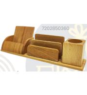 Painted Wooden Desk Organizer for Office Table and Daily Use, Attractive Storage Gift for Corporate Gifting, Stationery Keeping and Desk Styling